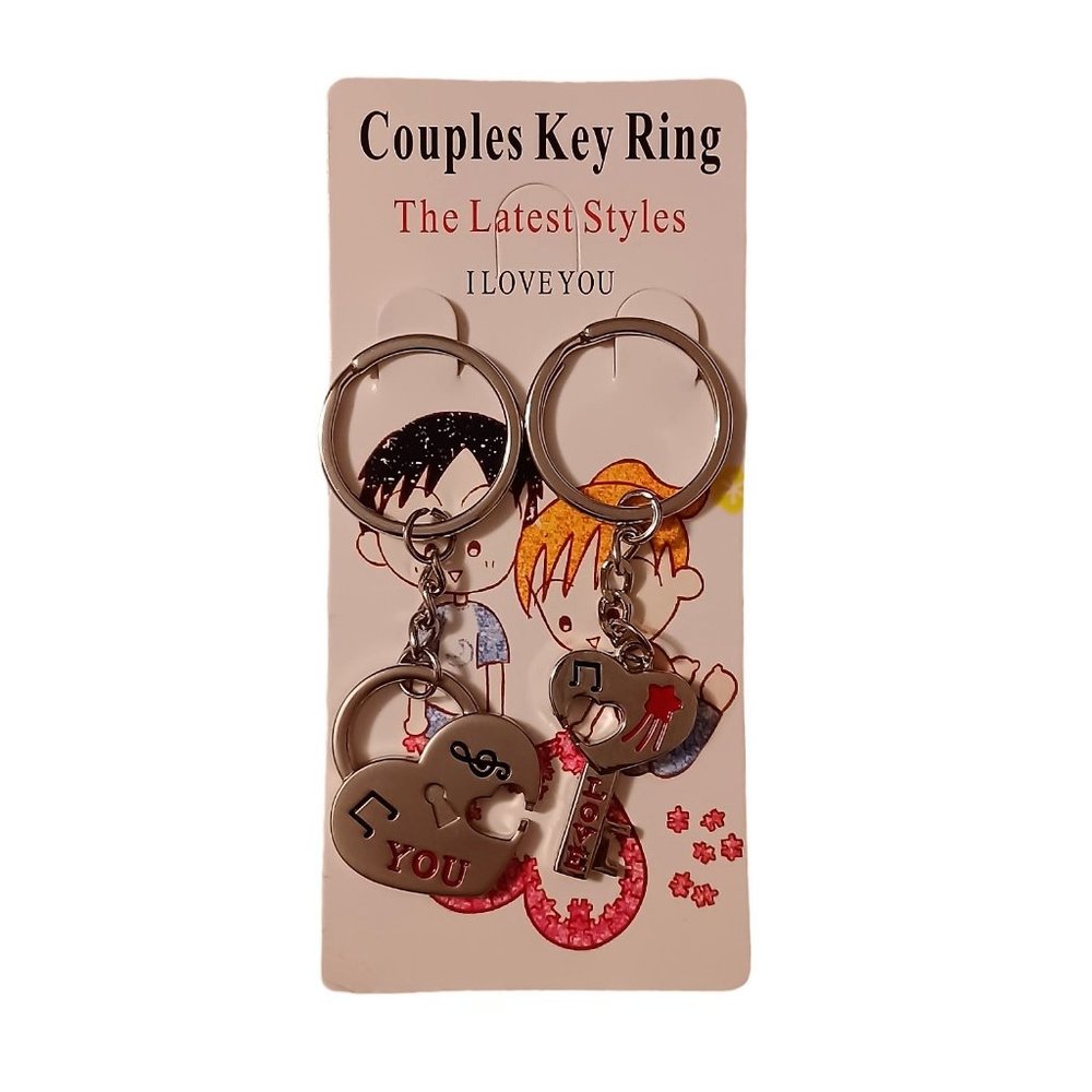 Love You Lock & Key Keychain